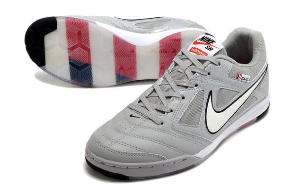Giày đá banh Nike Supreme x SB Gato xám IC - Image 3
