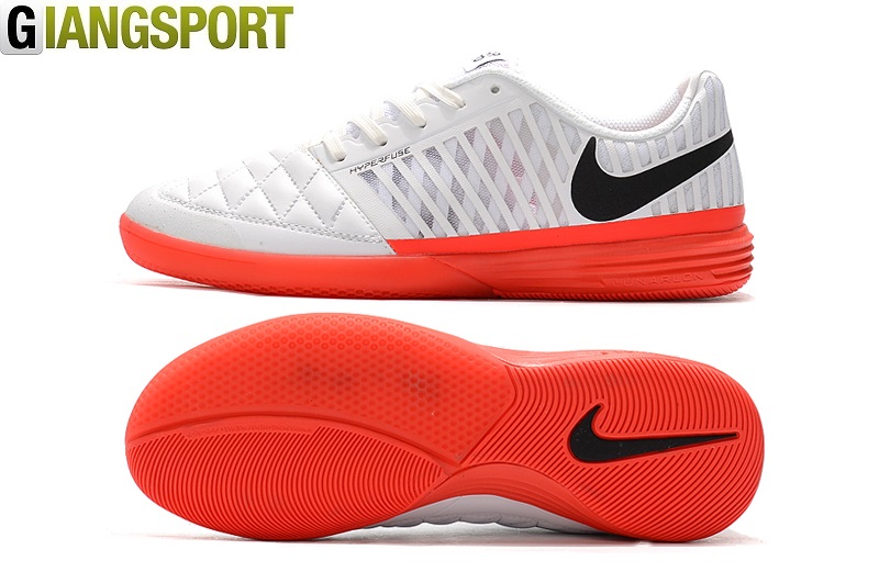 Giày futsal Nike Lunar Gato II IC trắng đỏ - Image 2