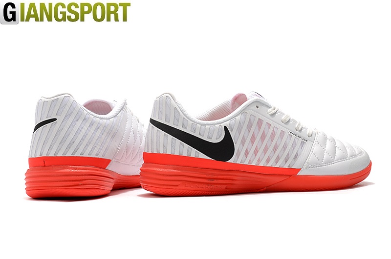 Giày futsal Nike Lunar Gato II IC trắng đỏ - Image 4